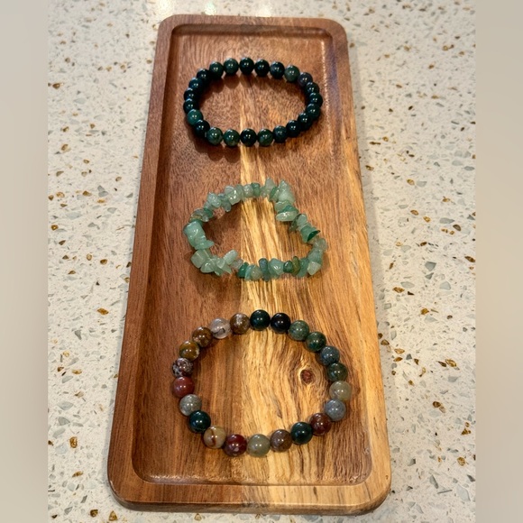 Set of 3 New Beaded Stretchy Bracelets - #7 - Picture 2 of 3